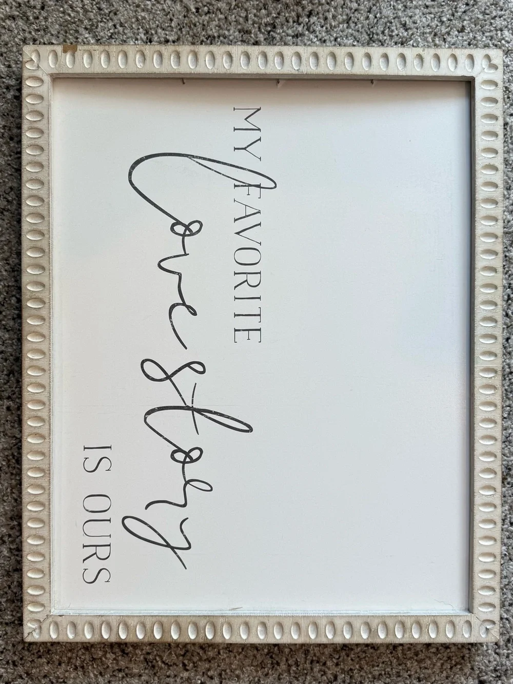 Hobby Lobby Framed Love Story Wall Art in Cream and Black